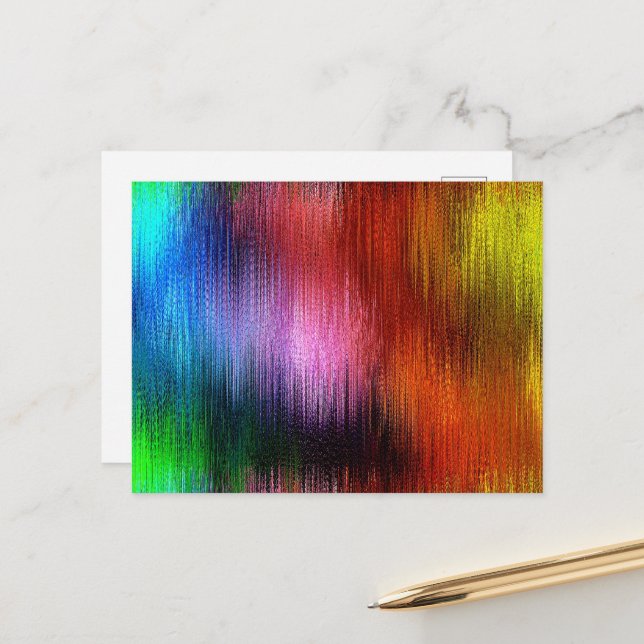 Colorful Background Pattern Postcard (Front/Back In Situ)