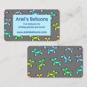 Colorful Balloon Twister Business Card