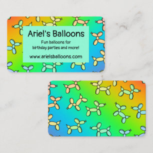 Colorful Balloon Twister Business Card
