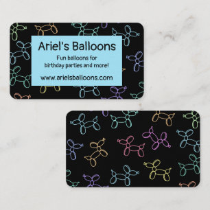 Colorful Balloon Twister Business Card