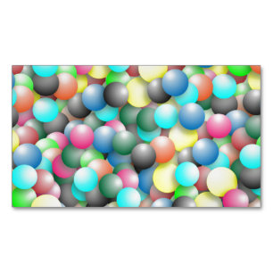 Colorful Balloons Banner Magnetic Business Card