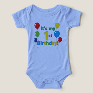 Colorful Balloons "It's My 1st Birthday" Bodysuit
