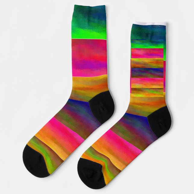 colorful bands socks (Left)