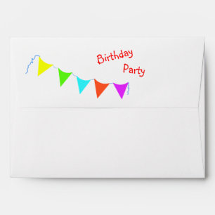 Colorful Banner Children’s Birthday Party Envelope