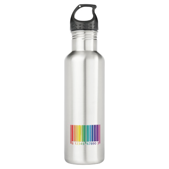 Colorful Bar Code 710 Ml Water Bottle (Front)