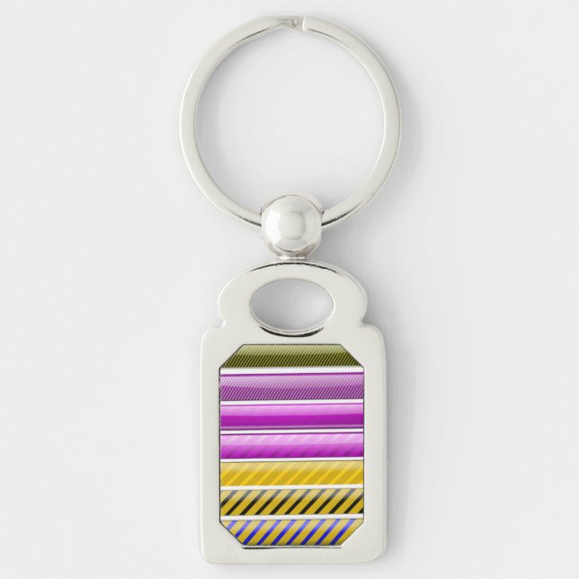 COLORFUL BAR PATTERN KEY RING (Front)