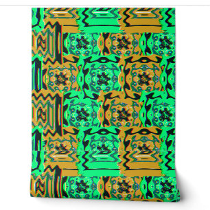 Colorful Bauhaus Geometric Pattern Wallpaper