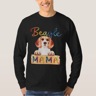 Colorful Beagle Mama Dog Mom T-Shirt