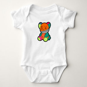 Colorful bear baby bodysuit