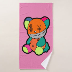 Colorful bear bath towel