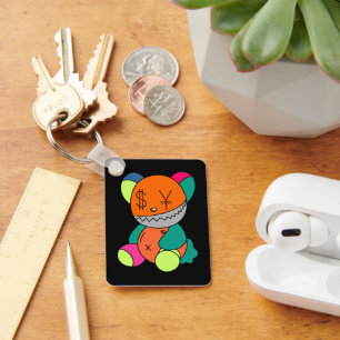 Colorful bear key ring