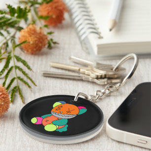 Colorful bear key ring