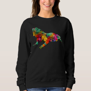 Colorful Bearded Dragon  Lizard Reptile  Costume Sweatshirt