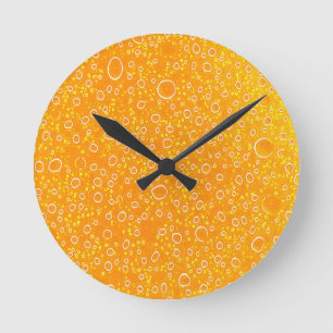 Colorful beer round clock