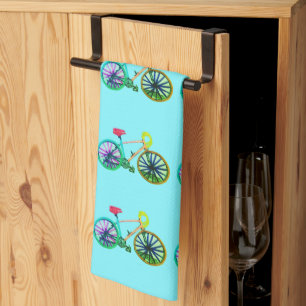 Colorful Bicycles Bikes Cycling 4Brent Tea Towel