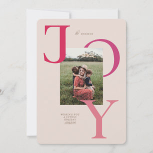 Colorful Big Joy Christmas Card