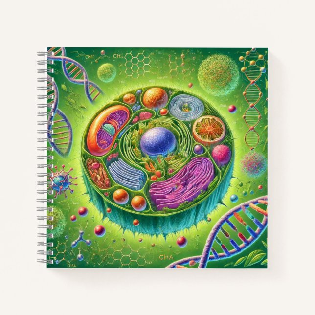 Colorful Biology Illustration for Science Lovers Notebook (Front)