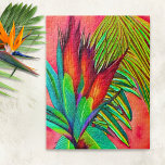 Colorful Bird of Paradise Flower Jigsaw Puzzle<br><div class="desc">Bring a burst of tropical color to your table with this vibrant jigsaw puzzle featuring a bold, abstract Bird of Paradise surrounded by lush palm leaves and layered island foliage. The rich reds, greens, purples, and sunset pinks create a striking, modern botanical scene that feels like a warm breeze from...</div>