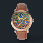 COLORFUL BIRDS AND FLORAL SWIRLS BLUE GEM MONOGRAM<br><div class="desc">Vibrant , colourful Spring flowers and little colibries in gold and blue. Elegant , artistic,  design inspired antique Art Nouveau Bohemian enamels in turquoise blue, red , teal, gold yellow, violet , white colours with 3D blue sapphire gemstone..Digital Graphic Design , 3D Modelling by Bulgan Lumini (c)</div>