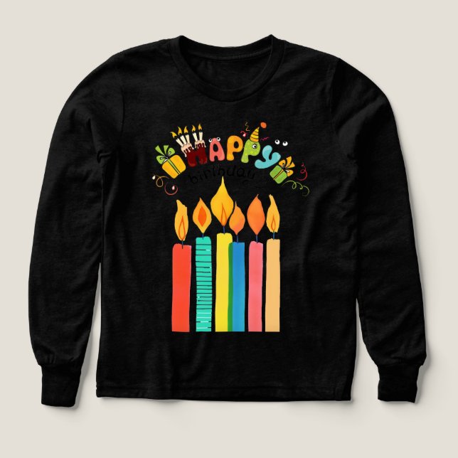 Colorful Birthday Candles Illustration (Design Front)