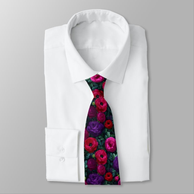 Colorful Birthday Gifts For Him Ranunculus Tie (Tied)