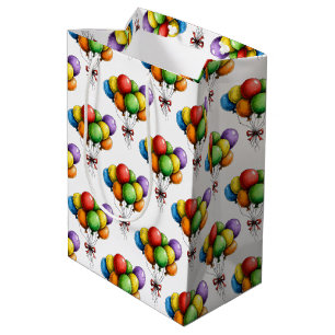 Colorful Birthday Party Balloons Bouquet Medium Gift Bag