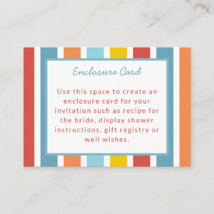 Colorful Birthday Party Enclosure Card