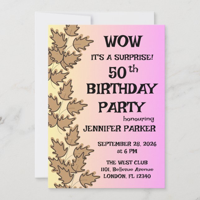 Colorful Birthday party Invitation (Front)