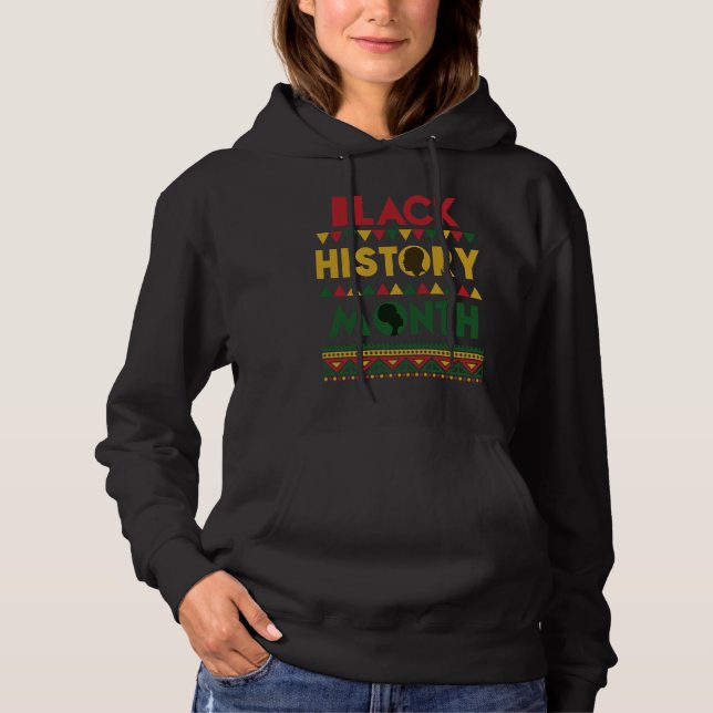 Colorful Black History Month African American Wome Hoodie (Front)