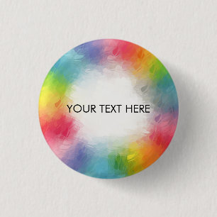 Colorful Blank Template Add Your Text Name Round 3 Cm Round Badge