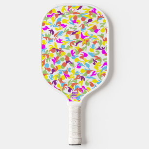 Colorful Blobs of Color Abstract Art Pickleball Paddle