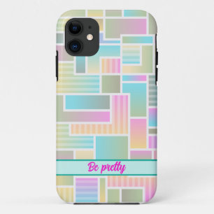 Colorful blocks abstract iPhone Case