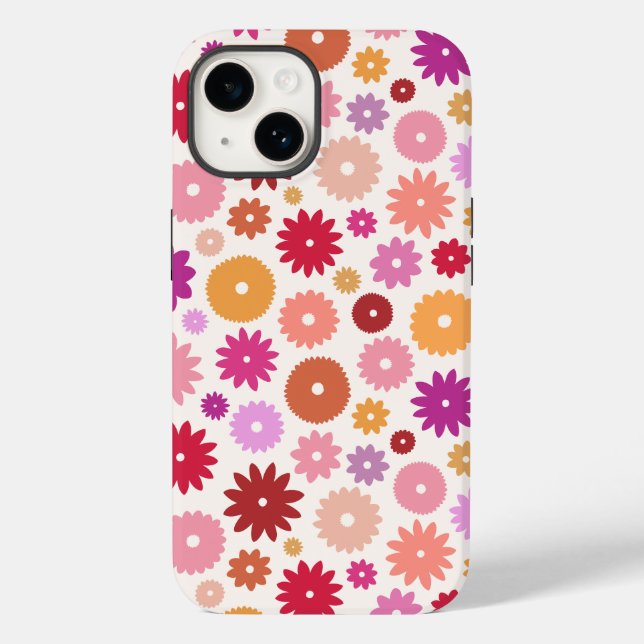 Colorful Blooms Pattern Case-Mate iPhone Case (Back)