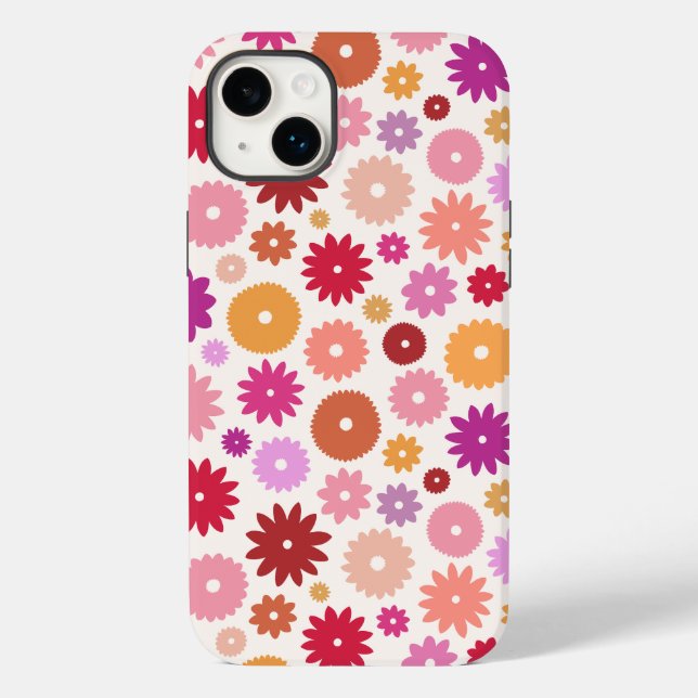 Colorful Blooms Pattern Case-Mate iPhone Case (Back)