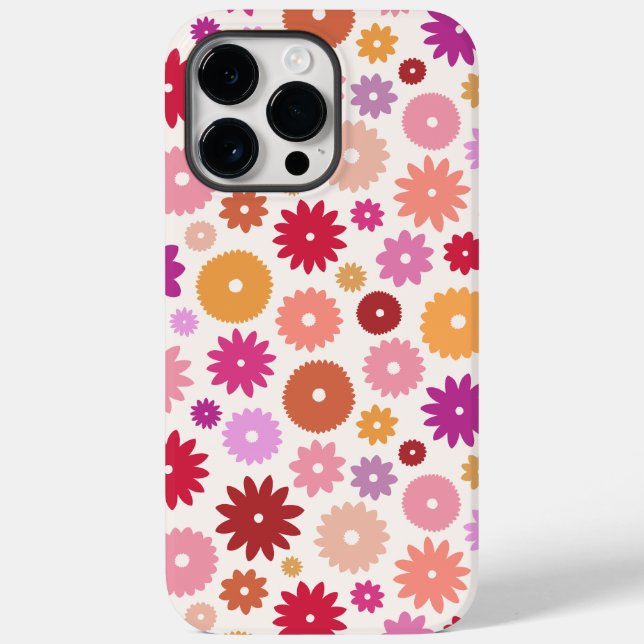 Colorful Blooms Pattern Case-Mate iPhone Case (Back)