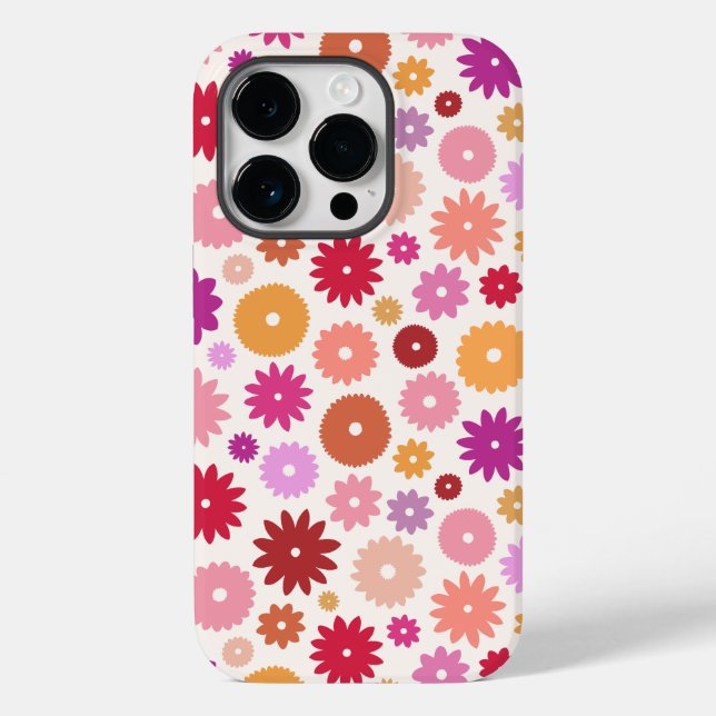 Colorful Blooms Pattern Case-Mate iPhone Case (Back)
