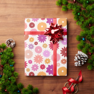 Colorful Blooms Pattern Wrapping Paper