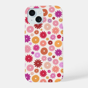 Colorful Blooms Repeat Pattern iPhone 15 Case