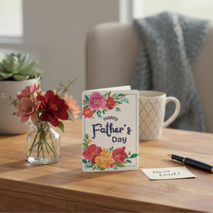  Colorful Blossoms Happy Father's Day Card