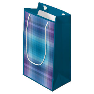 Colorful Blue Purple Fashion Show Inspired Stripes Small Gift Bag