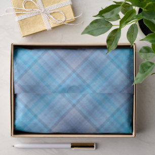 Colorful Blue Winter Spring Summer Stripes Pattern Tissue Paper
