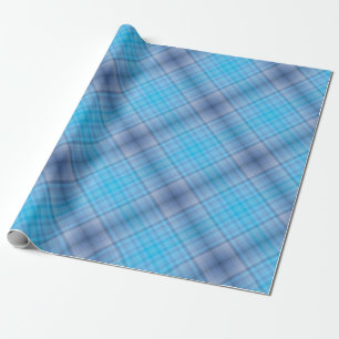 Colorful Blue Winter Spring Summer Stripes Pattern Wrapping Paper