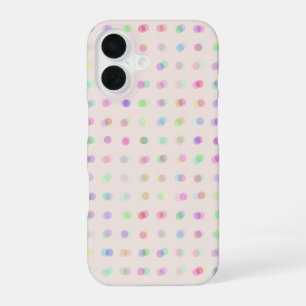 colorful blurred polka dots iPhone 16 case