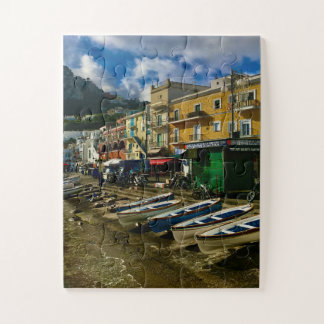 Colorful Boats of Capri Harbor, Italy Jigsaw Puzzle