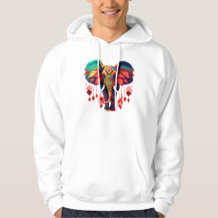 Colorful Bohemian Style Elephant Hoodie
