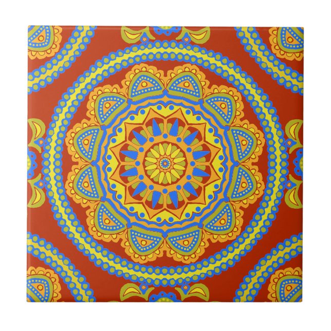 Colorful Boho Moroccan Tile (Front)