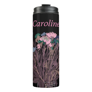 Colorful Boho Pretty Spring Flowers For Her Thermal Tumbler
