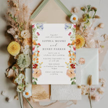 Colorful Bold Wildflowers Wedding