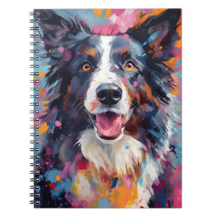 Colorful Border Collie Notebook