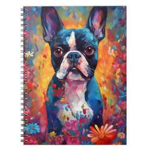 Colorful Boston Terrier Notebook
